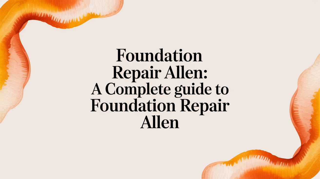 Foundation Repair Allen: A Complete Guide to foundation repair allen