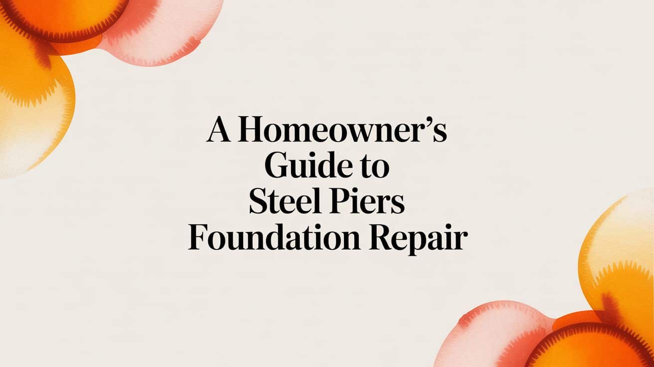 A Homeowner's Guide to Steel Piers Foundation Repair