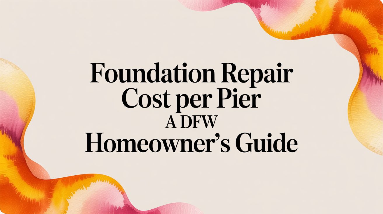 Per Fix Foundation Repair Cost Per Pier A DFW Homeowner's Guide